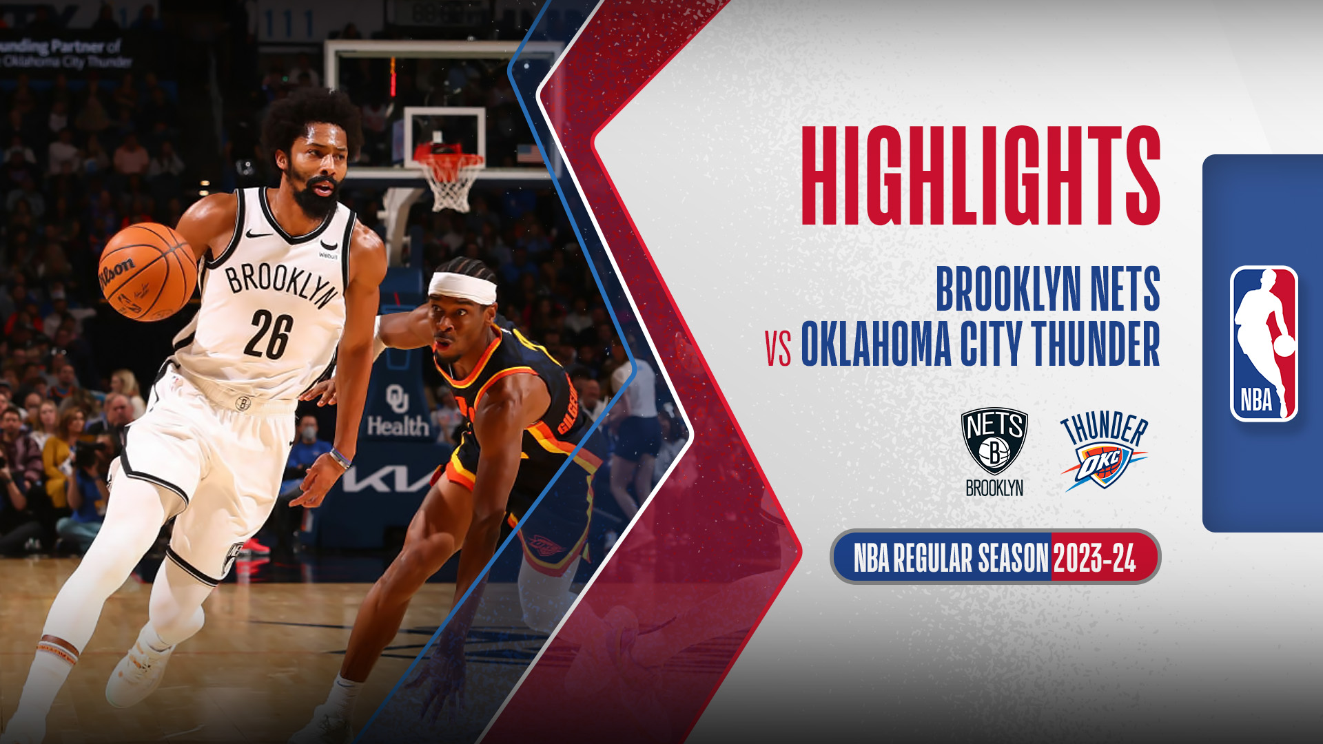 Brooklyn Nets Oklahoma City Thunder Highlights 1/1 FPT Play