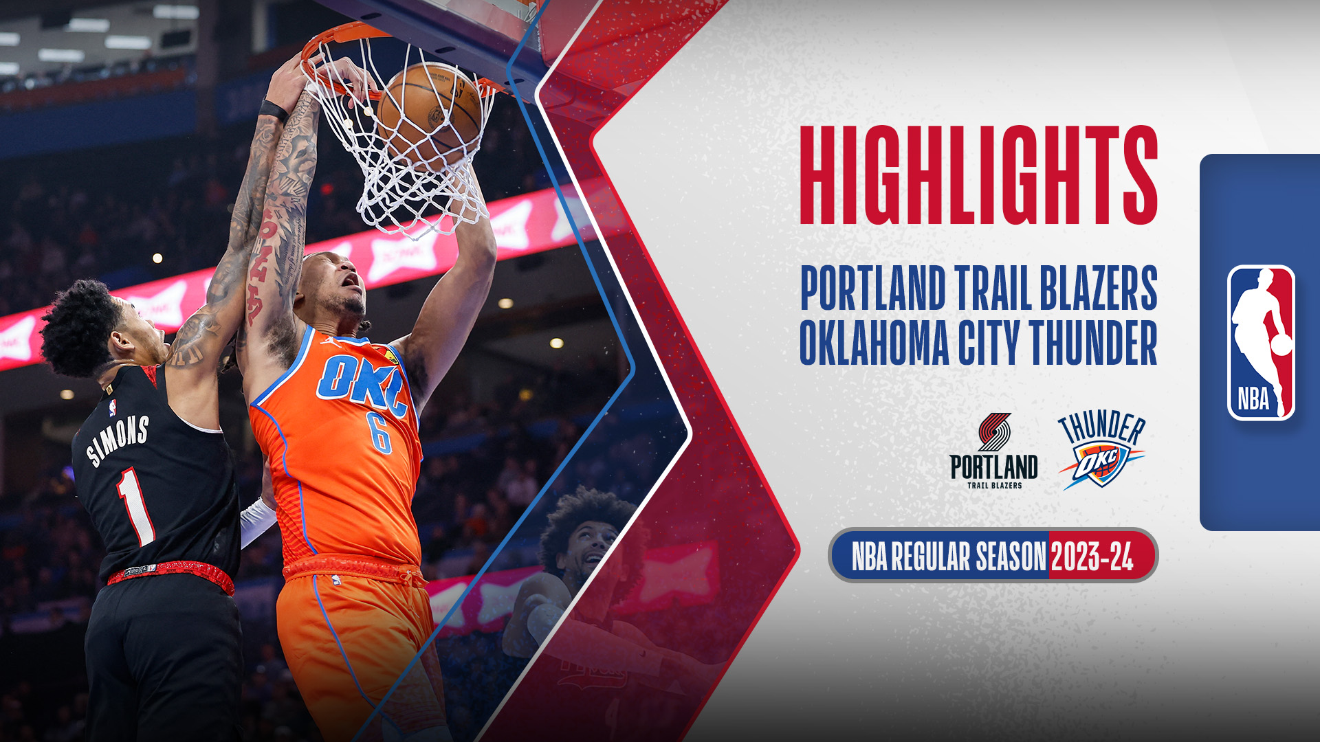 Portland Trail Blazers - Oklahoma City Thunder Highlights 24/1 | FPT Play